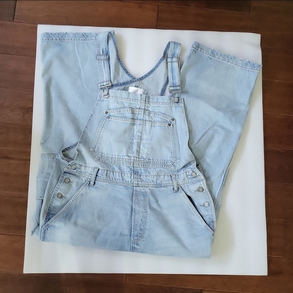 Boyish Slouchy Fit Denim Overalls - Picture 4 of 13